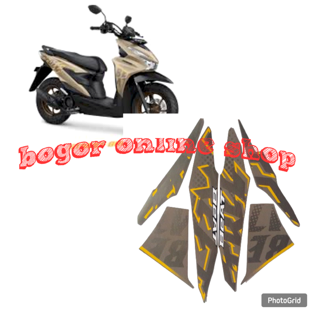 sticker striping motor beat street 2024 gold