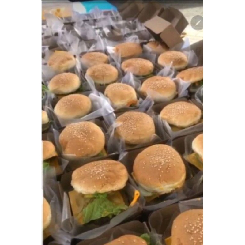 

GROSIR 20 BUAH ROTI BURGER HAMBURGER HAM WIJEN KOSONG PREMIUM PONTIANAK