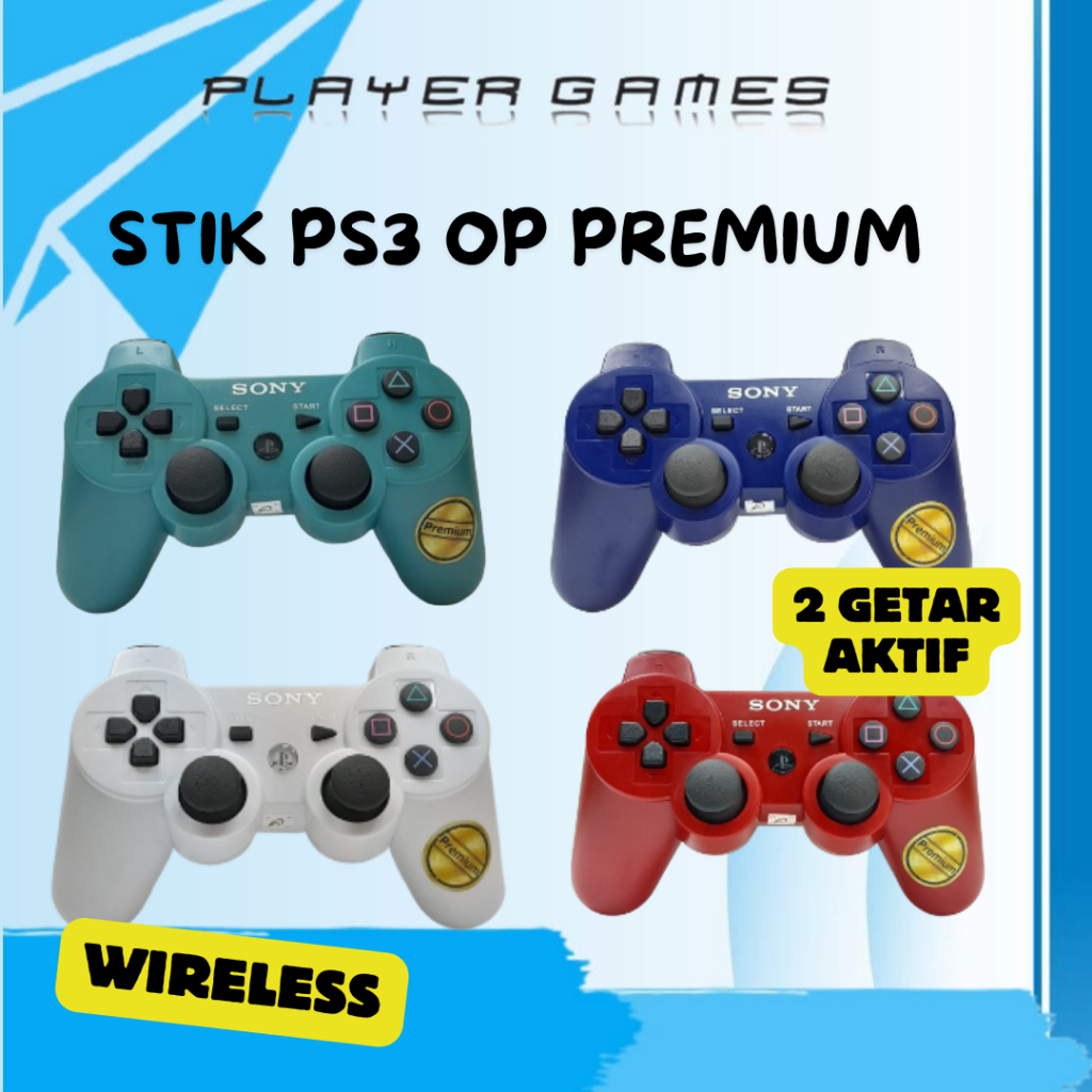 STIK PS3 PREMIUM ORIGINAL PABRIK STIK PS3 TRANSPARAN / JOYSTICK PLAYSTATION 3 PREMIUM