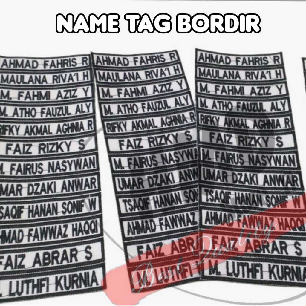 

Bet Nama | Name Tag | Nama Dada | Papan Nama Bebas Request (Max 15 Huruf)