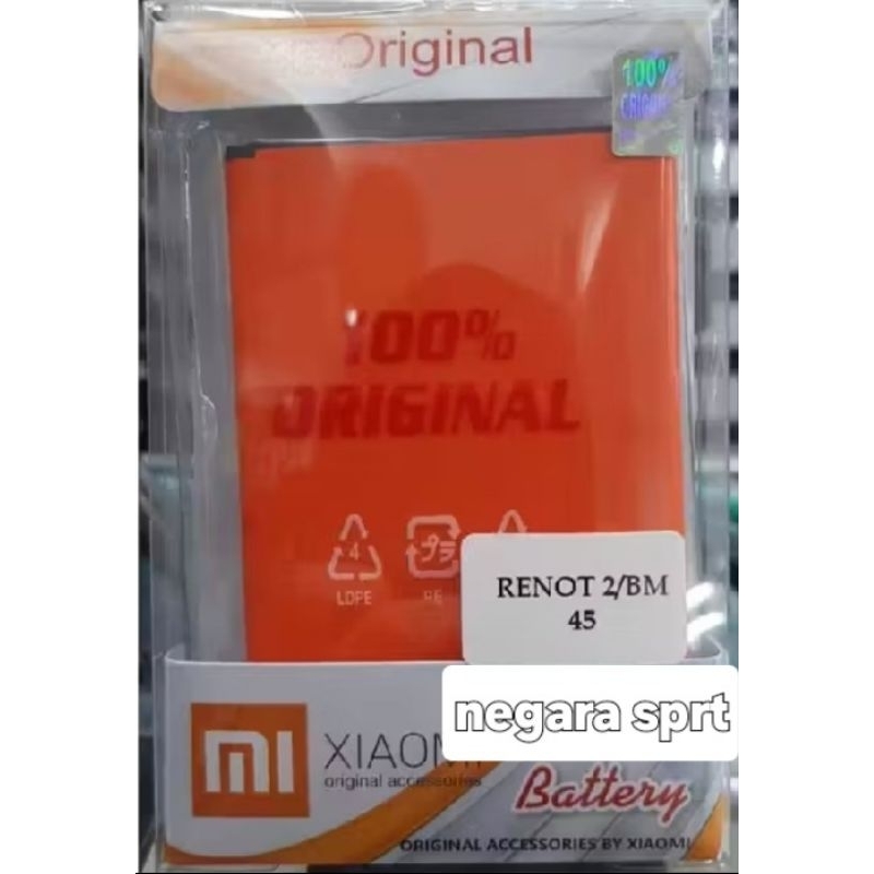 BATRE BATEREI XIAOMI REDMI NOTE 2/REDMI NOTE 2 PRIME BM 45 ORIGINAL