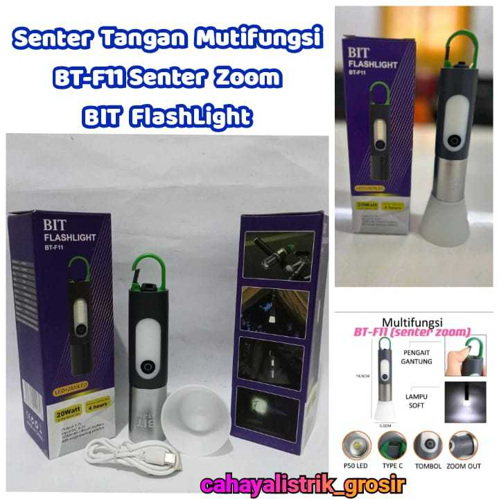 BIT Senter Tangan Mutlifungsi Senter LED BIT - F11/ Senter bisa FlashLight/Lampu Darurat / Lampu Eme