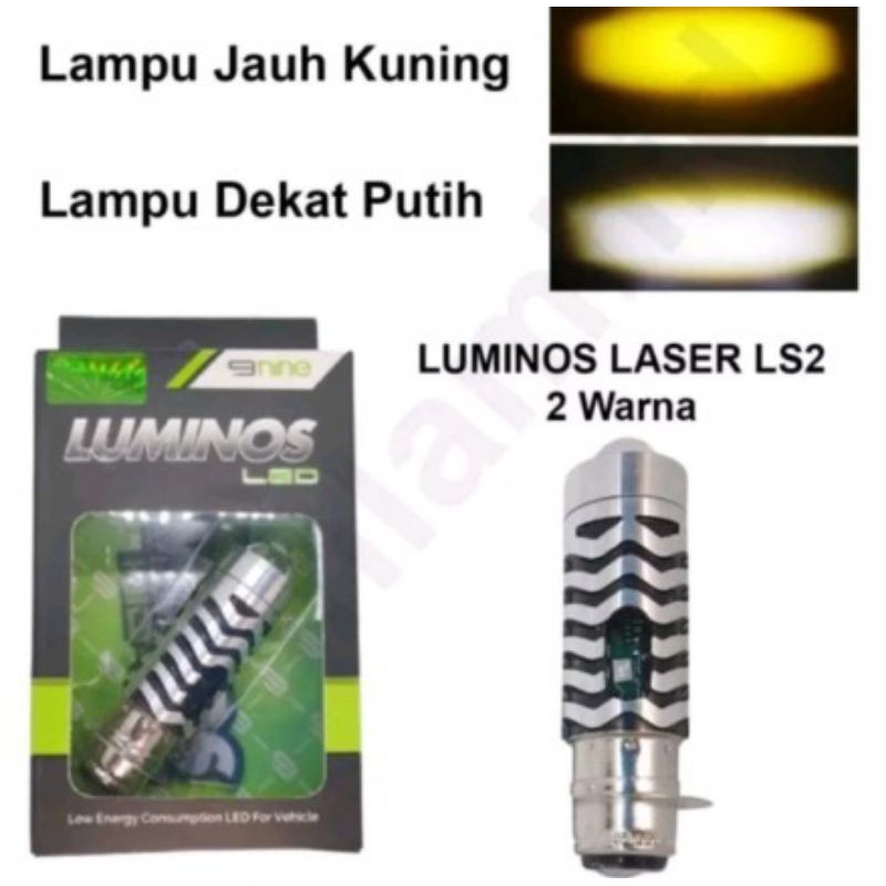 lampu led laser luminos h6 9 nine 2 warna