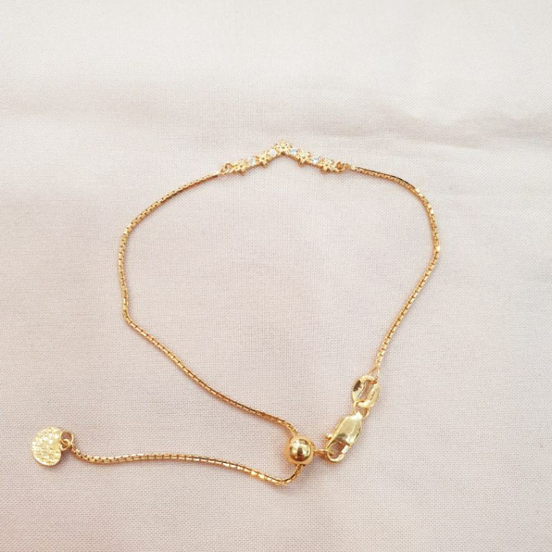 Gelang serut aurel emas asli kadar 375 8K