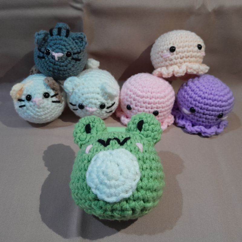 AMIGURUMI Kucing, Gurita, Kodok - Boneka Rajut