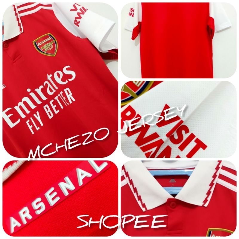 JERSEY BOLA Team Arsenal Kerah Putih