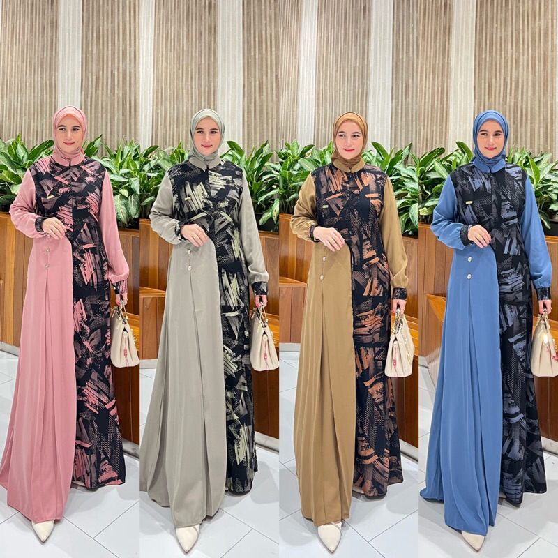 Gamis Milea Viscose Motif Ori Irena Fashion Gamis Jumbo