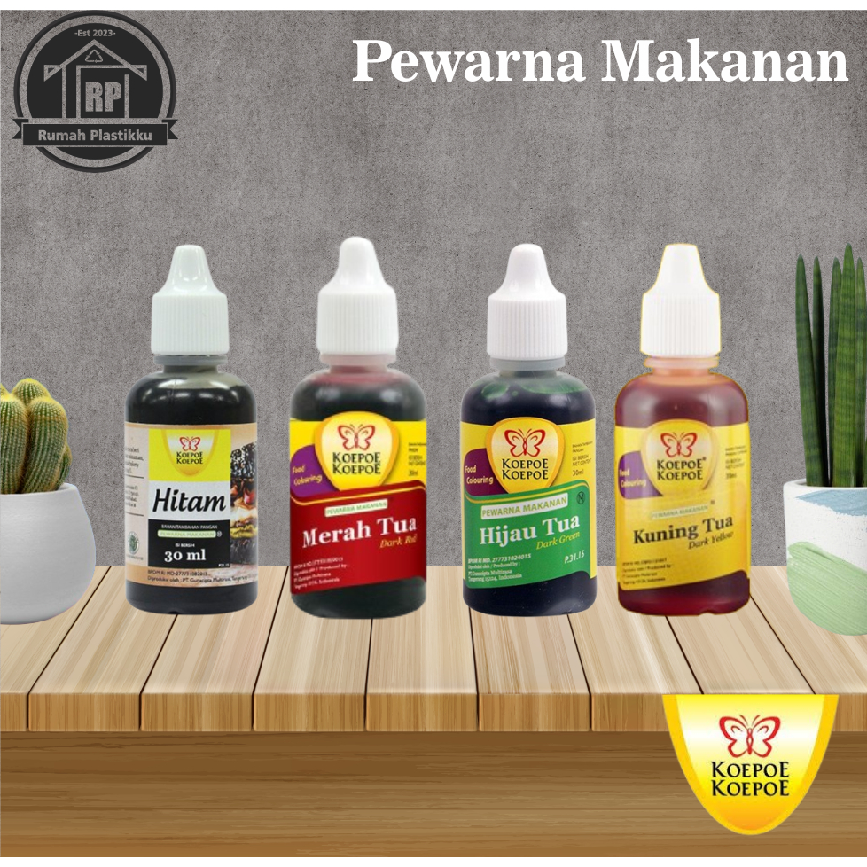 

Pewarna Makanan Koepoe Koepoe / 30 ml / Hitam / Merah / Hijau / Kuning / Putih