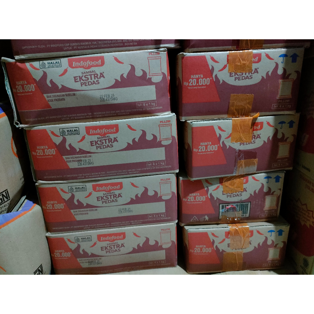 

ADY78 Indofood Sambal Extra Pedas Pillow 1Kg Formula Baru
