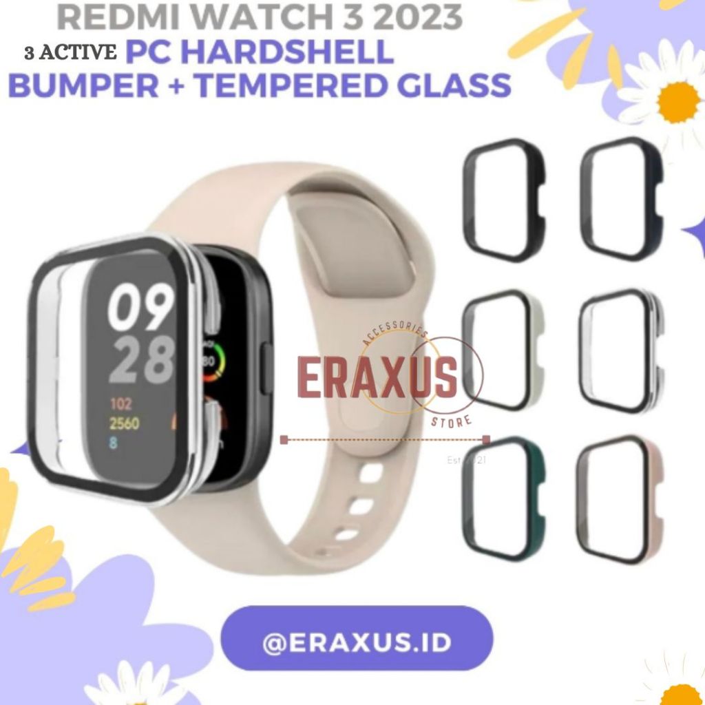 Eraxus Bumper Case Redmi Watch 3 2023 / Redmi Watch 3 Active Lite / Redmi Watch 4 Tempered Glass Scr