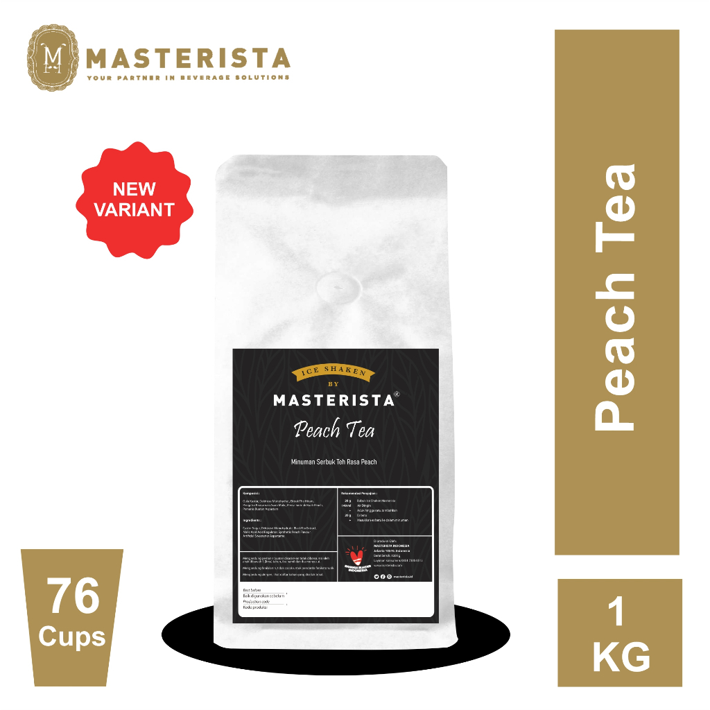 

Bubuk Minuman Masterista Rasa Peach Tea 1kg