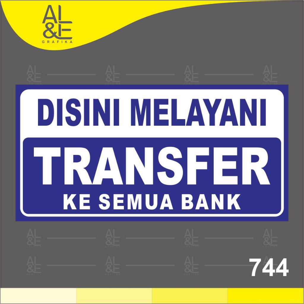 

744 - Stiker Di Sini Melayani Transfer ke Semua Bank, Sticker Vinyl, Premium dan Tahan Air