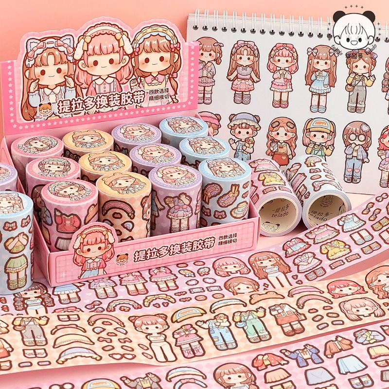 

Washitape Dodo Princess Dress Up Stiker Roll Dodogirl 2M Stiker Roll Dodo TLD020