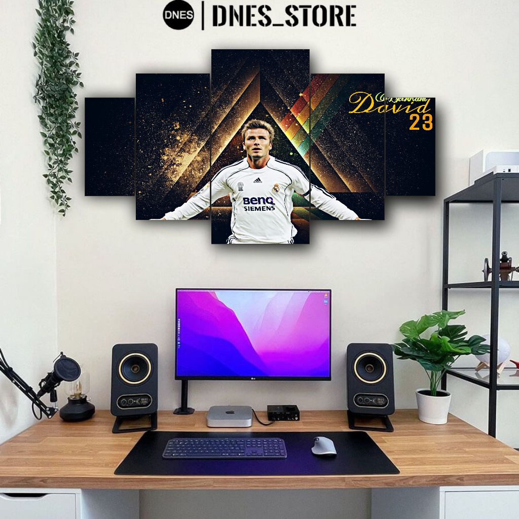 Wall Decor David Beckham 1 Set Hiasan Dinding Poster Kayu Pajangan Kamar Aestentic 5pcs