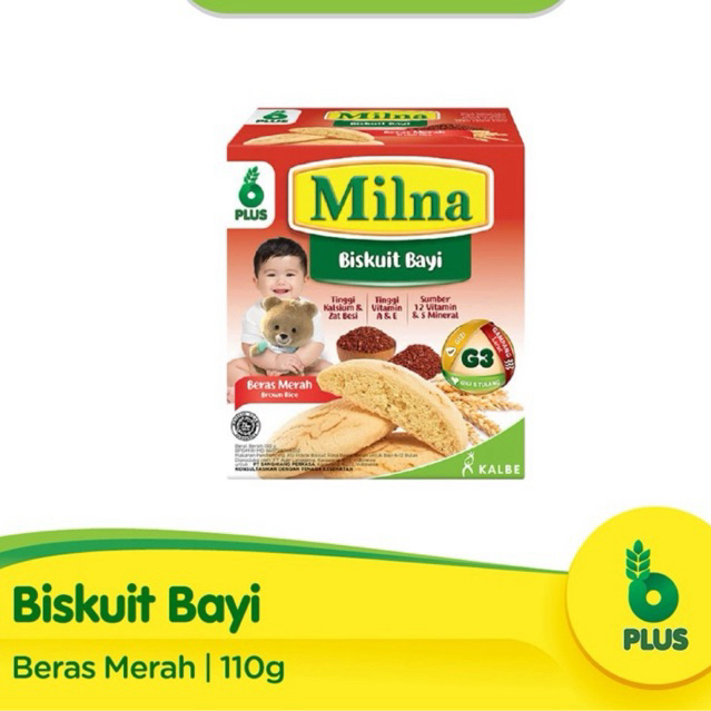 Milna Biskuit Beras Merah 110gr