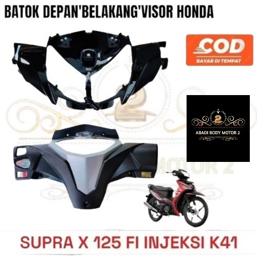 grts ongkir - cod - batok depan belakang set visor supra x 125 fi infeksi k41 2014 2015 2016 merk no