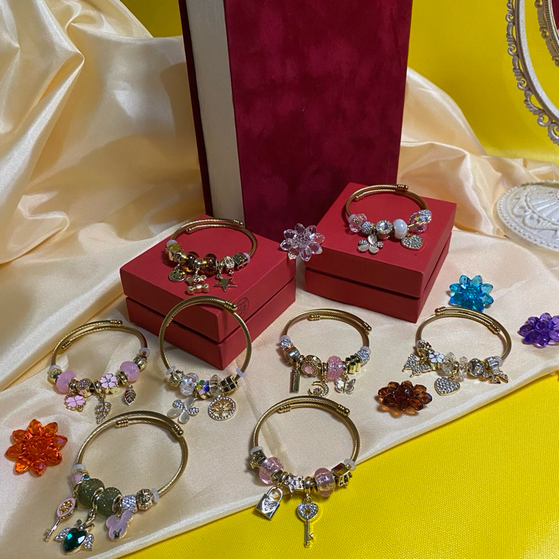 Gelang tangan Pandora Charms Bracelet Titanium Wanita Gelang Tangan and Bangle Viral Kekinian Pandor