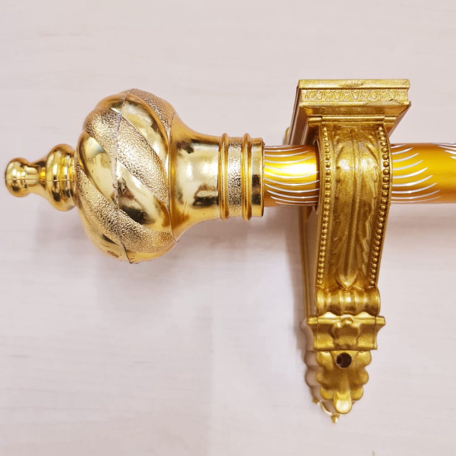 KI3 New Breket Besi Gorden 1 Meter Full Set Batang Hordeng Tirai Pintu Jendela