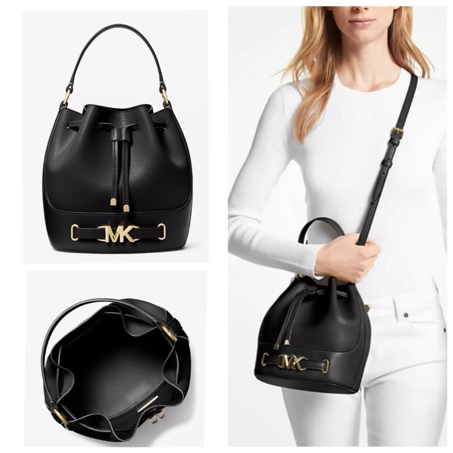 Tas MK Reed Medium Bucket Messenger sz 19x22x13cm