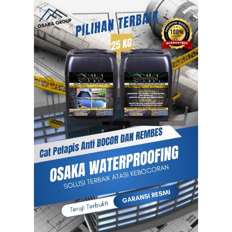 ASPAL CAIR ANTI BOCOR DAN REMBES 25KG Aspal Emulsi Waterproof Cat Pelapis Anti Air