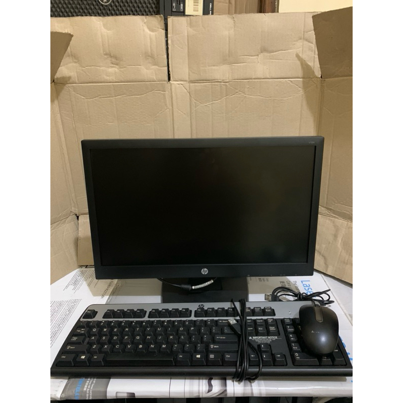 Ready Paketan mini Pc hp 400 G3 Monitor Hp 19” inchi Led i5 7500T Ram 16Gb SSD 256GB keyboard mose W