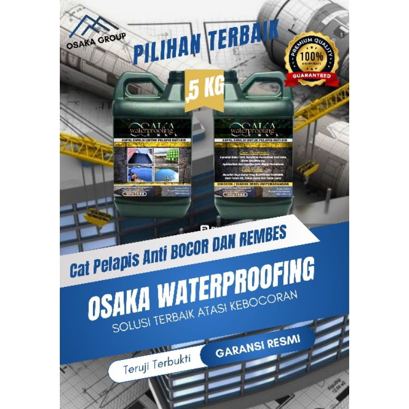 ASPAL CAIR ANTI BOCOR DAN REMBES 5KG Aspal Emulsi Waterproof Cat Pelapis Anti Air