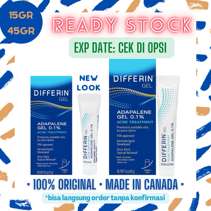 Asli USA Differin Gel 15g 45gr Obat Jerawat
