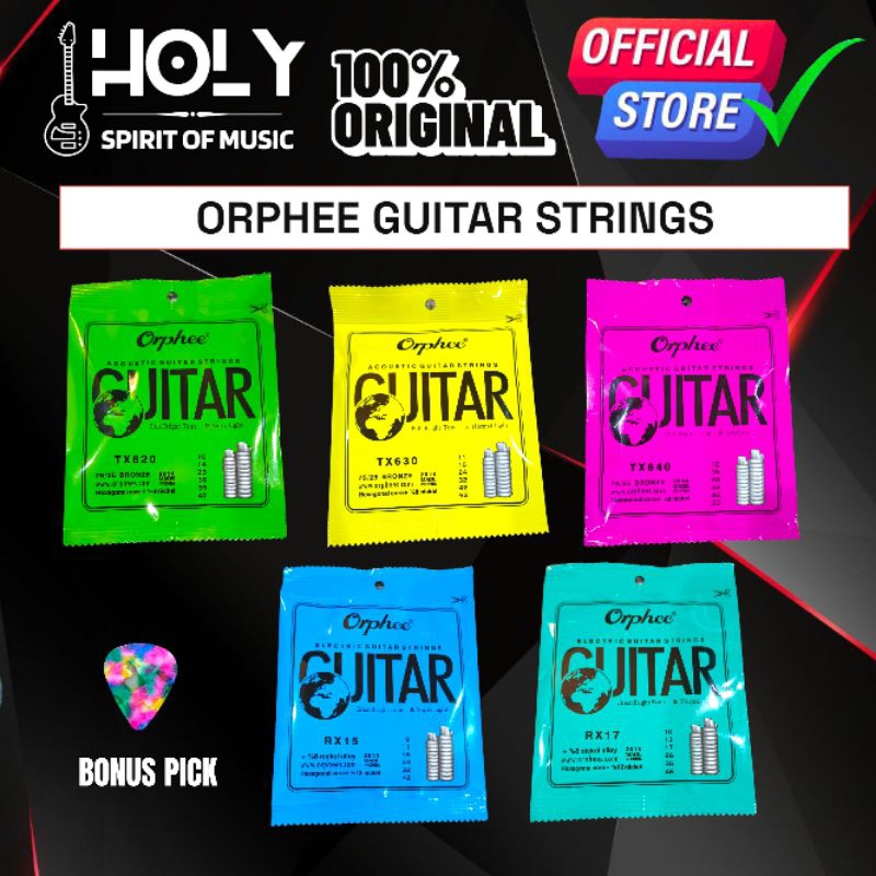 Bonus Pick Senar Gitar Orphee Acoustic Orphee TX620 TX630 TX640 Orphee Electric Orphee RX15 Orphee R