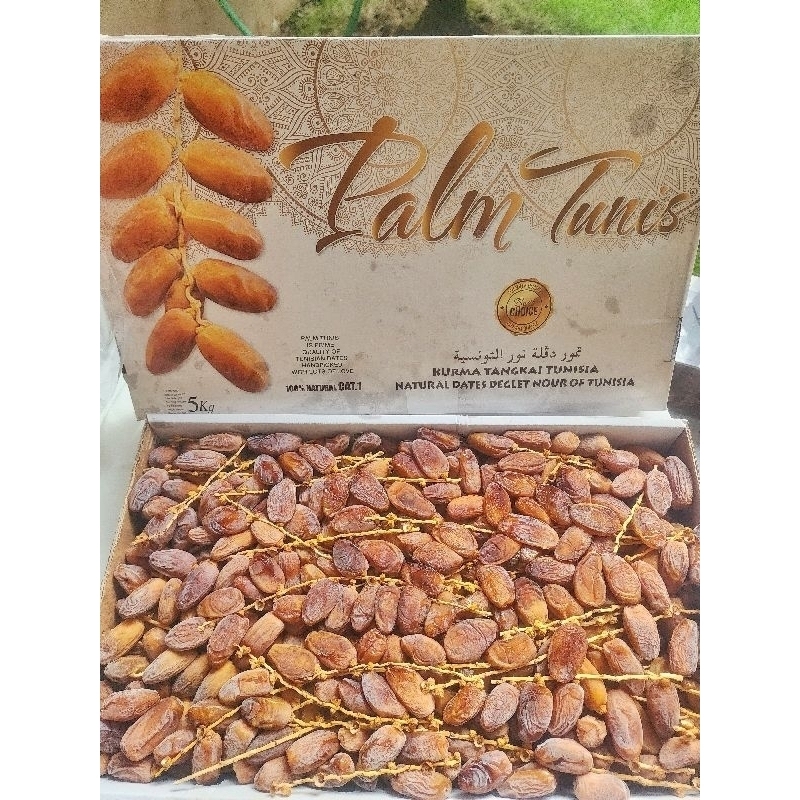 

Kurma Tunis Tangkai Palm Tunis 5KG Sahara Baraka Deglet Nour EXP 2026 Kurma Tunisia Ghaliya BARARI TUNIS MADU/TANGKAI 2KG