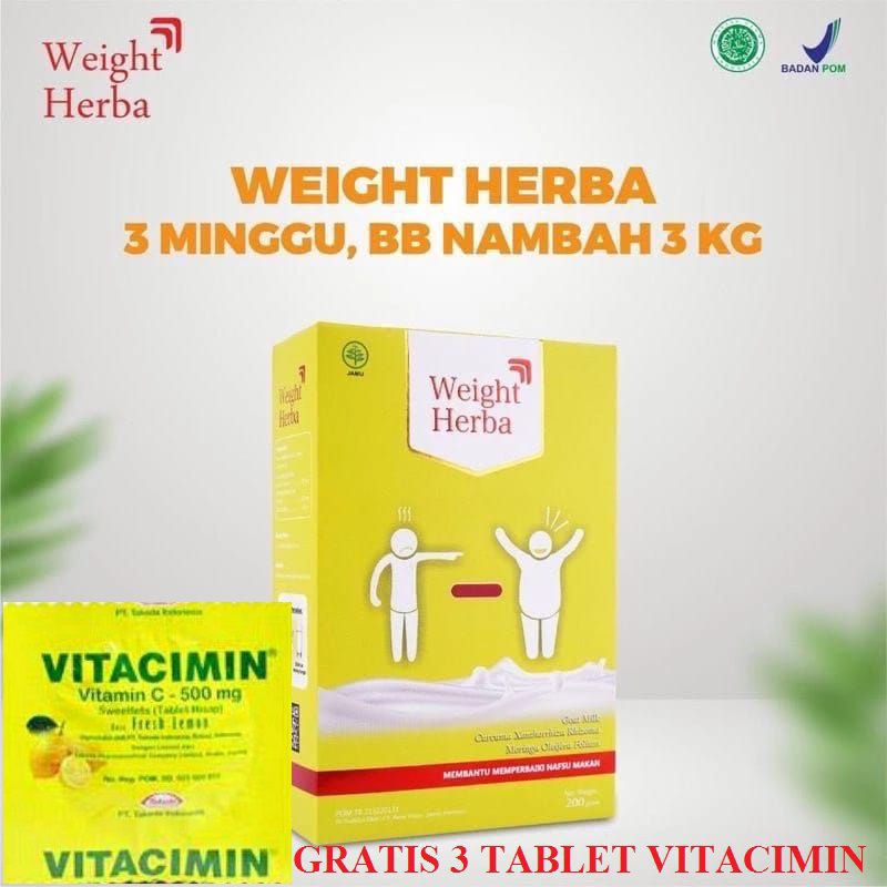

Weight Herba Susu Penggemuk Badan Garansi Asli bonus 3 Tablet Vitacimin