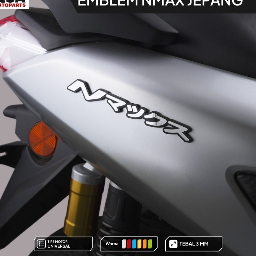 Diskon EMBLEM NMAX LOGO NMAX JAPAN 3D 2 PCS BUKAN STIKER ATAU STICKER TIMBUL EMBLEM TIMBUL EMBLEM NM