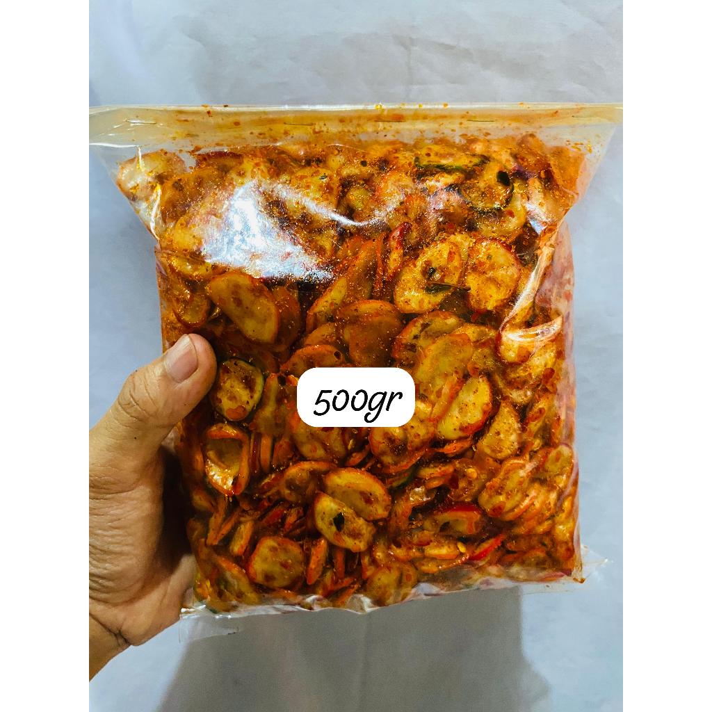 

seblak kerupuk bawang pedas daun jeruk/original daun jeruk kemasan 1kg500gr 250gr