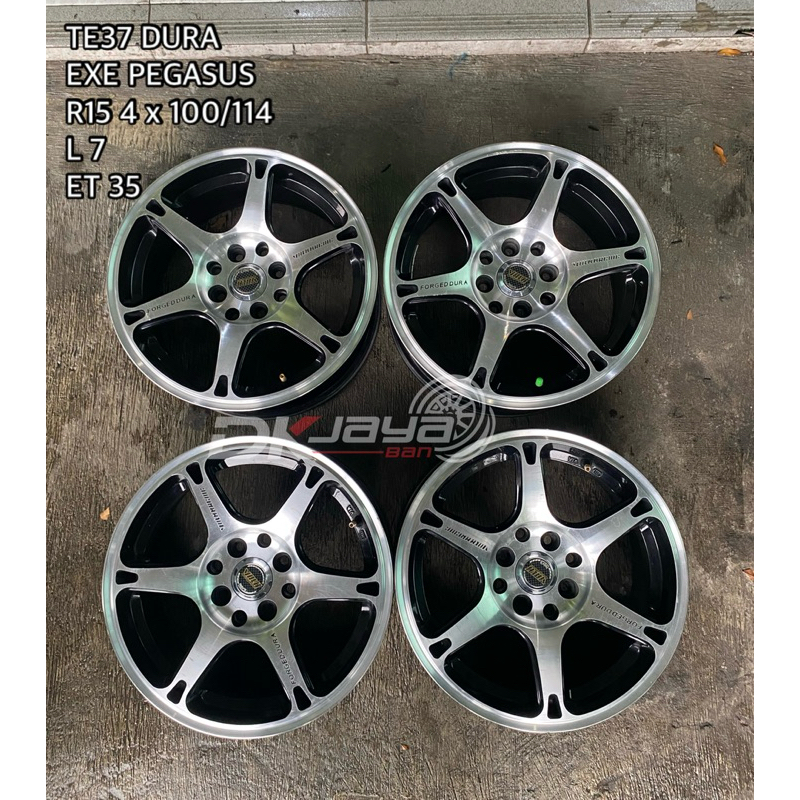 TE37 DURA By EXE PEGASUS  R15 4x100/114 (HARGA UNTUK 4PCS VELG)