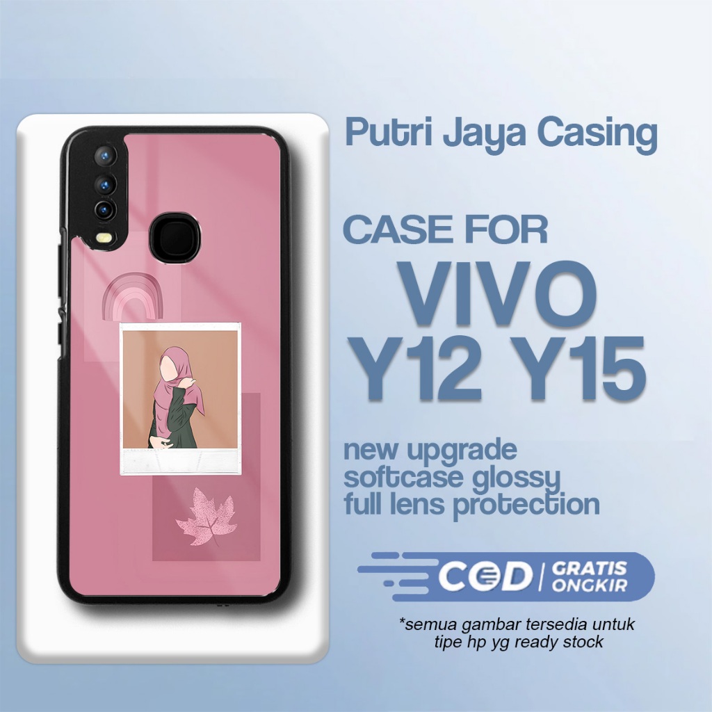 Case Vivo Y12 Y15 Terbaru - Casing Vivo Y12 Y15 - Motif Hijab - Hardcase Premium Glossy - Softcase H
