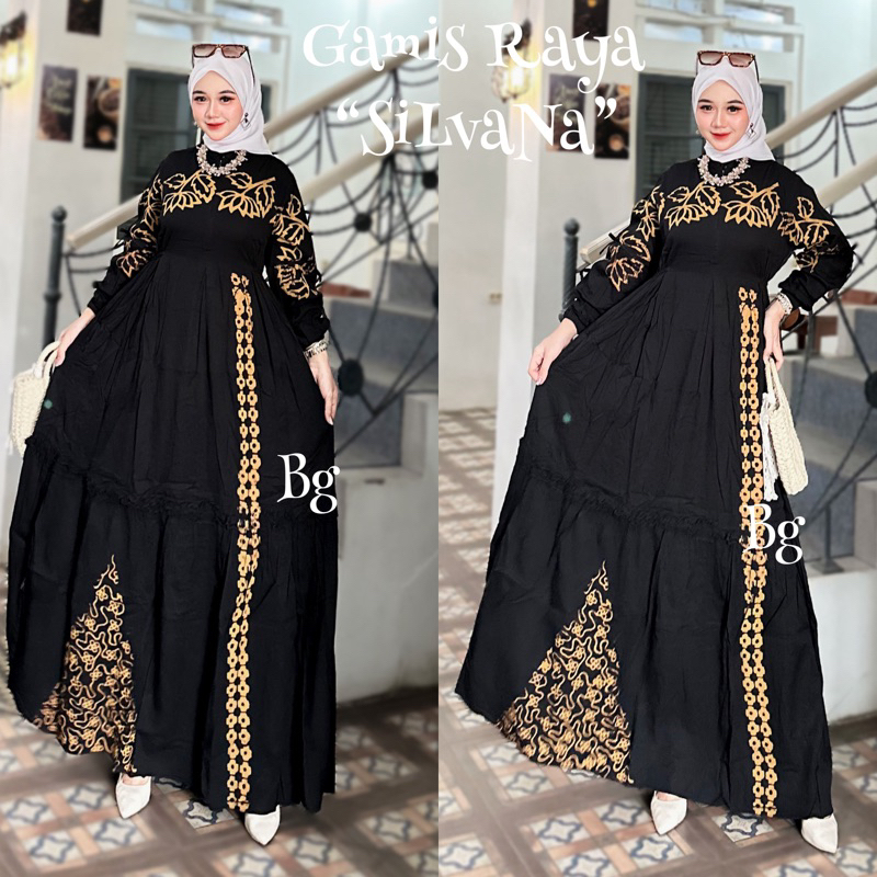 Gamis Raya Silvana twill ori bg collection