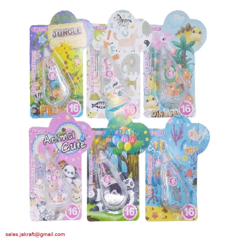 

SENSASIONAL 1 Pcs Tip Ex Pita Correction Tape 5mm x 16M CTSQ1 Fancy Lucu Berkualitas Seperti JOYKO