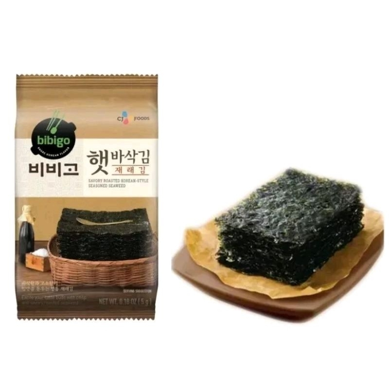 Bibigo Seasoned Seaweed Snack 5gr,rumput laut bibigo halal