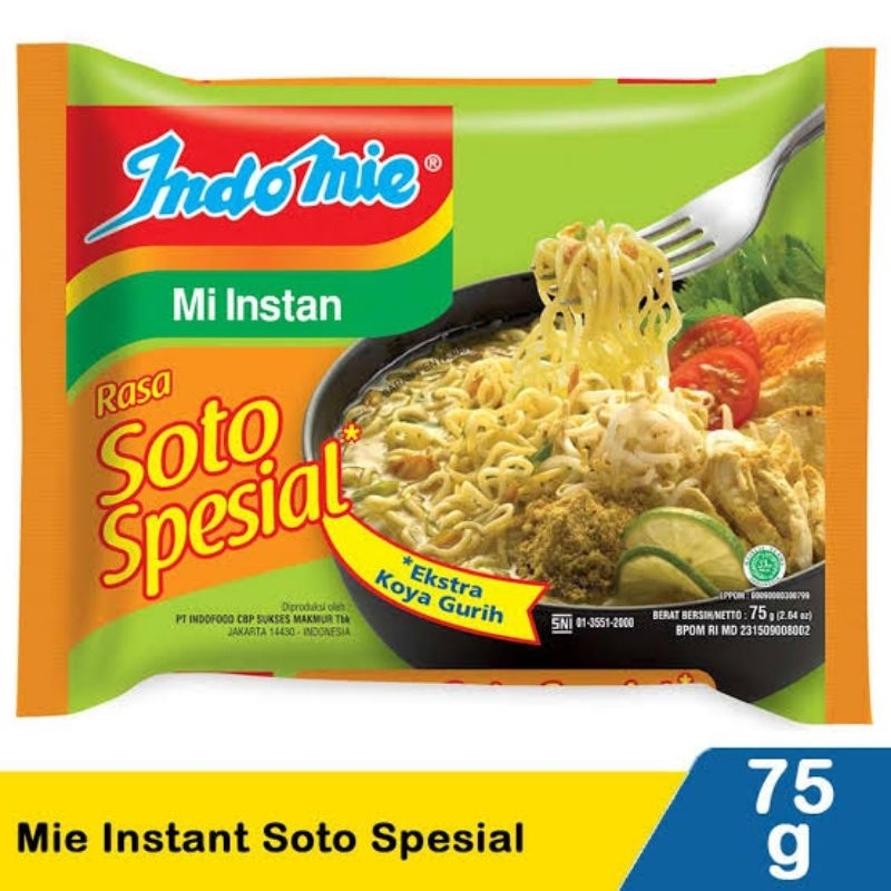 

Mie Instan Indomie Soto Spesial 1 ktk isi 40 pcs