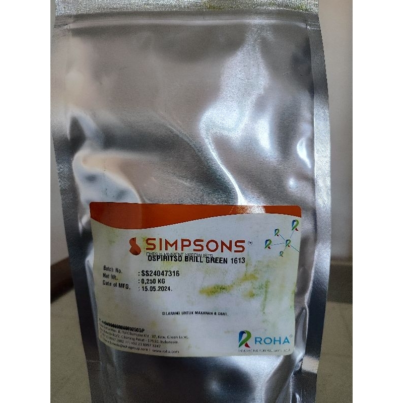 

Pewarna minyak simpsons tipe 1613 (hijau)