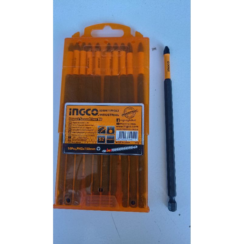 (10PCS) INGCO Mata Obeng Screwdriver Ingco PH2 / Impact Screwdriver Bit PH2 Ingco