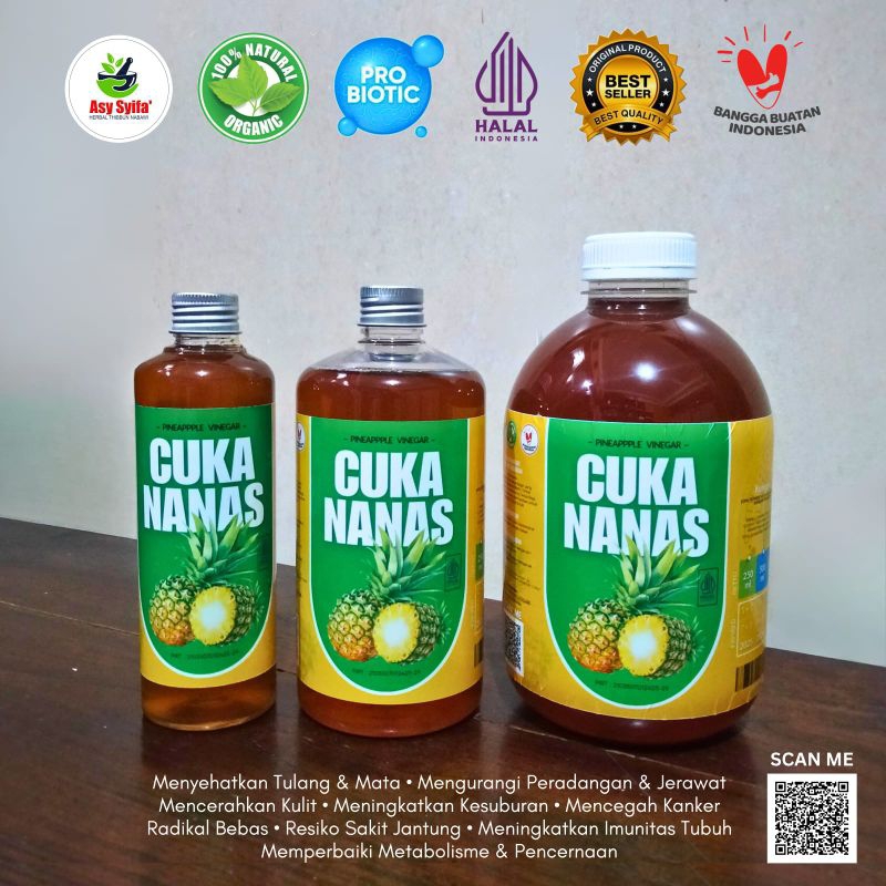 

Asy Syifa'-Cuka Buah Nanas Asli-Buah Nanas Probiotik