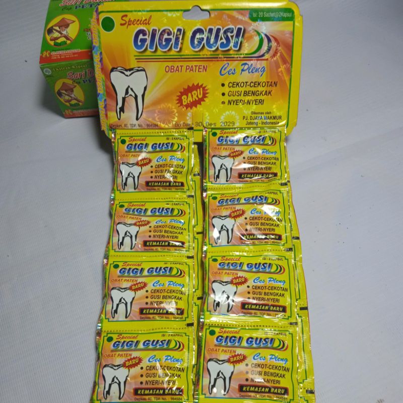 SPECIAL GIGI GUSI OBAT PATEN CES PLENG KAPSUL SAKIT GIGI CEKOT CEKOT GUSI BENGKAK NYERI HANGER ISI 2