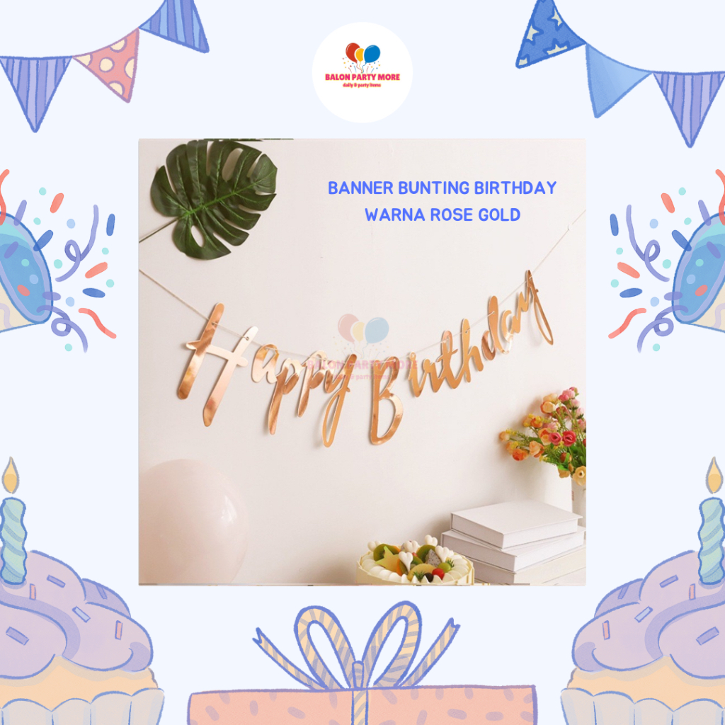 Banner Happy Birthday Segilima/Banner Ulang Tahun Sambung Banner Happy Birthday / Banner Happy Birth