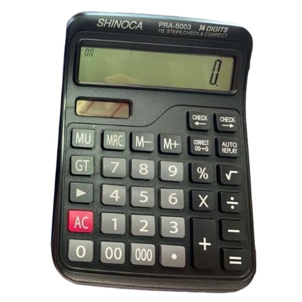 

KALKULATOR SHINOCA PRA-5003 14 DIGIT | KALKULATOR MEJA KANTOR BATERAI SOLAR