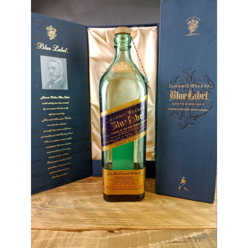 BTX007 - BOTOL BEKAS J-WALKER BLUE LABEL 750ml (Set Exclusive Box) - Botol Koleksi Botol Unik Antik 