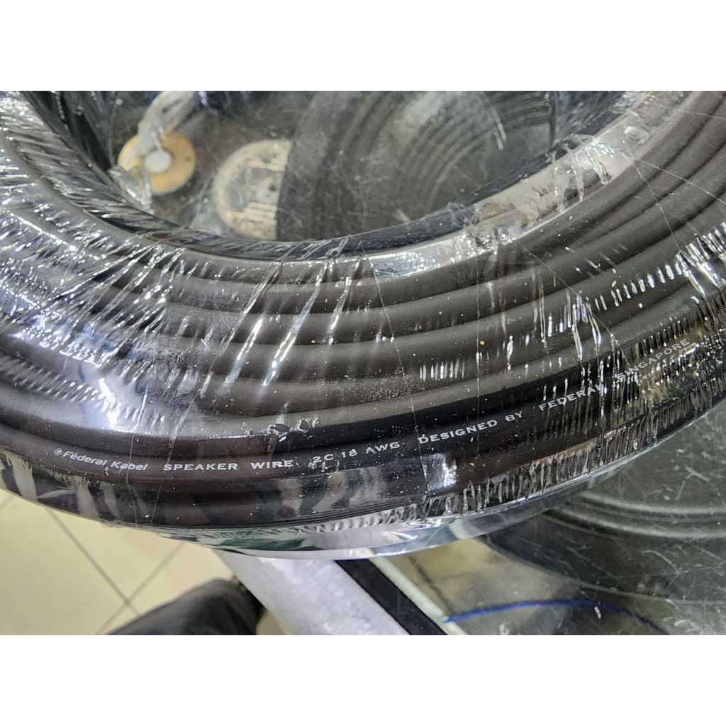 (JUAL 100 meter atau 50 meter) Federal Kabel 2C16AWG / 2C 16AWG / 2C 16 AWG – Kable Speaker Wire – 1 roll = 100 meter – setengah roll = 50 meter