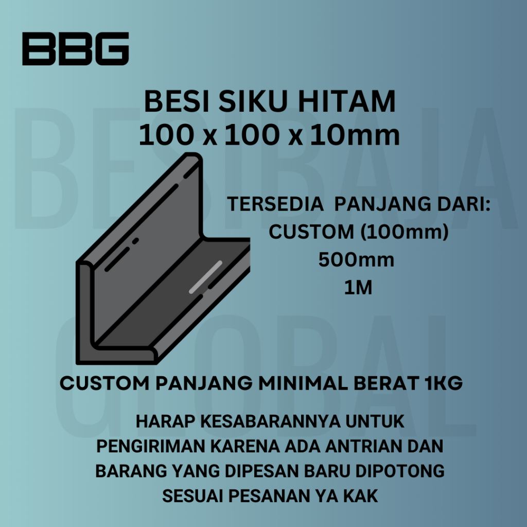 BESI SIKU 100 x 10mm x 1M