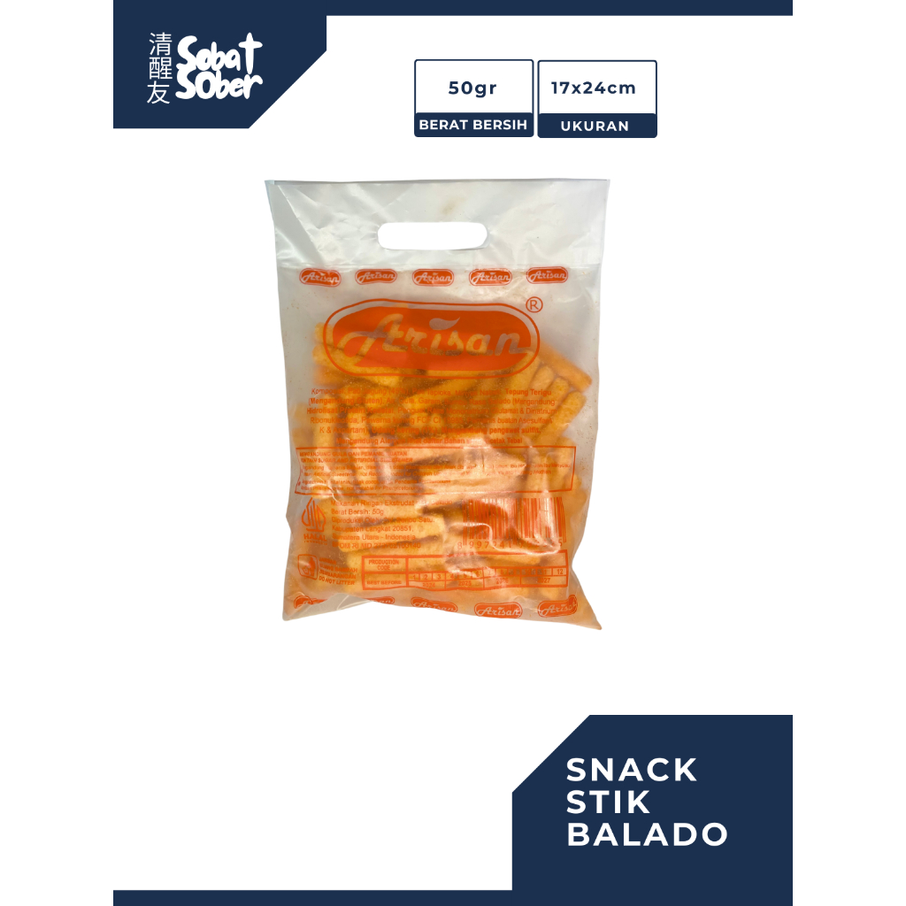 

Stik Balado Asin ARISAN rasa Sambal Balado (ISI 10 PACKS)