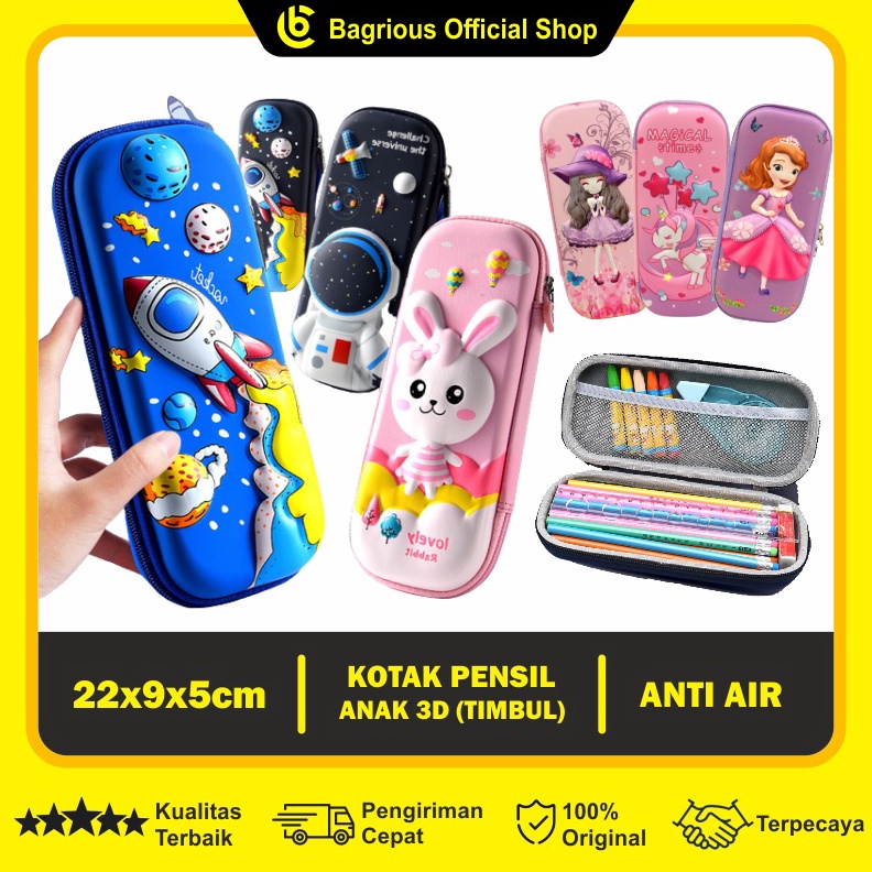 

KODE K2N9 Tempat Pensil Anak Perempuan Kotak Pensil Anak laki laki Kotak Pensil Lucu 3D Karakter Timbul Tempat Alat Tulis PC1