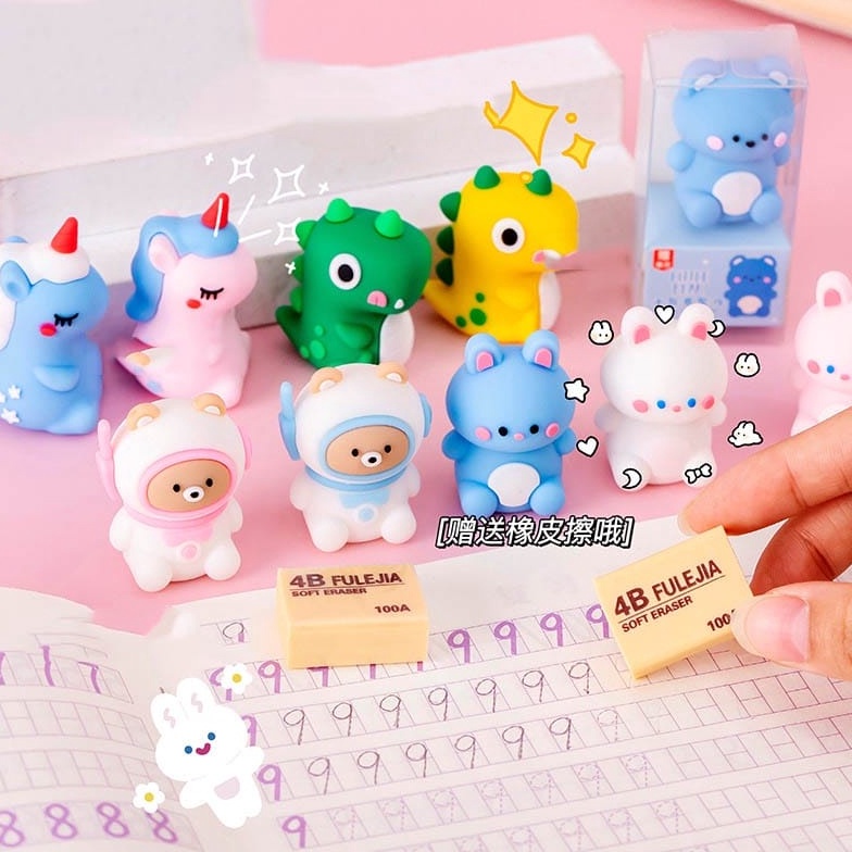 

READY STOCK HM4 Rautan Pensil free Penghapus Pencil Sharpener Serutan Pensil Motif Lucu